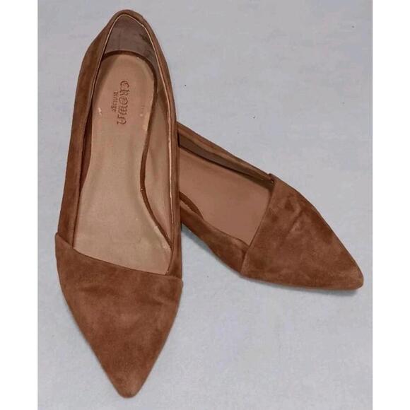 Crown Vintage Shoes - EUC Brown Crown Vintage Noelle Pointed Toe Flats Womens Size 7 Faux Suede...